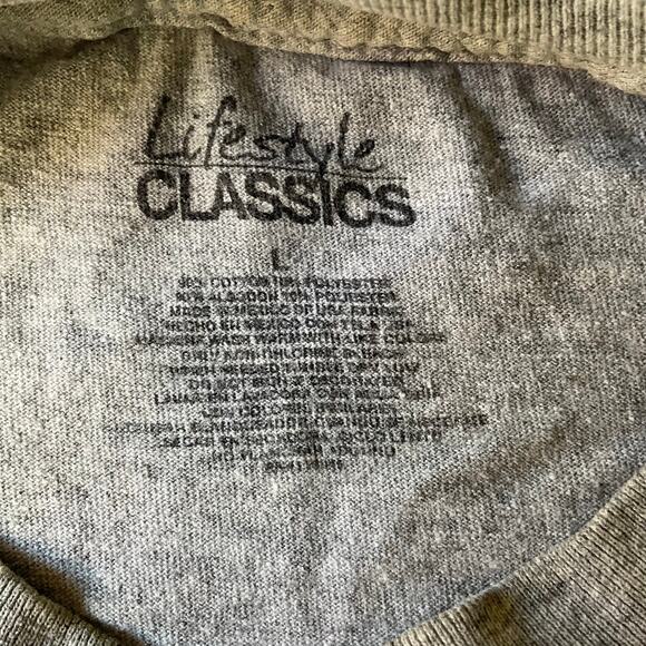 Lifestyle Classics Men’s Short Sleeve T-shirt size L, Gray, Wanted Fish Catchers - Picture 5 of 9